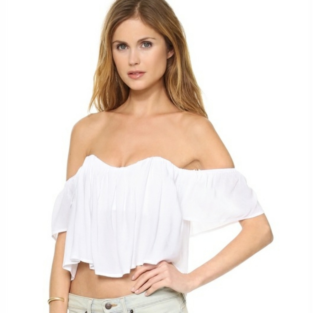 Re:named Sound Off Shoulder Bustier Top S